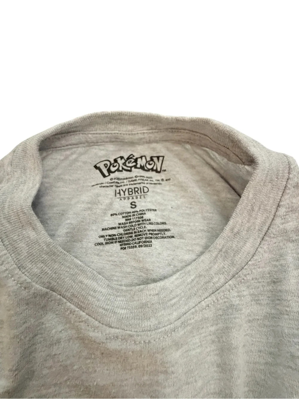 Pikachu Graphic Long Sleeve Tee - Gray/Yellow Kids Top